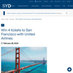 [NSW] Win 4 Tickets to San Francisco with United Airlines from Sydney Airport