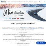 Win a 6-Night Ski Trip for 5 and Subaru Loan Car for 12 Months Worth $63,815 from Subaru