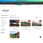 1kg coffee from $20.03 + save up to 55% off Equipment + Delivery ($0 w/ $69 Order, Delay Disp + 500g Opt) @ Lime Blue Coffee