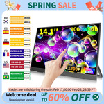 SFZ 14.1" FHD Portable Touchscreen Monitor US$68.27 (~A$107.85), App/Coins: US$60.46 (~A$95.42) Del @ SFZ Selected AliExpress