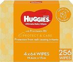 Huggies Ultimate Wipes 256-Count (4x 64pk) $12 (S&S $10.80, Prime S&S $10.20) + Delivery ($0 with Prime/ $59 Spend) @ Amazon AU