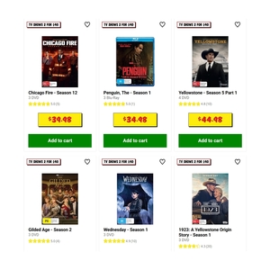 Selected TV Shows: 2 for $40 + Delivery ($0 C&C/ in-Store) @ JB Hi-Fi