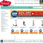 50% off: Y-Volution Y-Glider Deluxe Scooter $55 & Y-Glider Deluxe XL $80 @ Kidstuff with PayPal