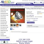 $0.99+ $8 Delivery-12vdc LED MR16 4W Warm White Bulb from ALLED (Brisbane)