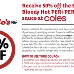50% off Extra Bloody Hot Peri Peri Sauce (Nandos) @ Coles