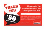 Kennards Hire $50 off Voucher (for Hires over $100)