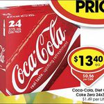 24 Coke Cans $13.40 (56c each) @ IGA