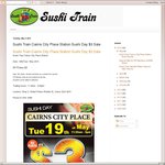Sushi Train Cairns City Station Tues 19/05 - All Plates $3 [QLD]
