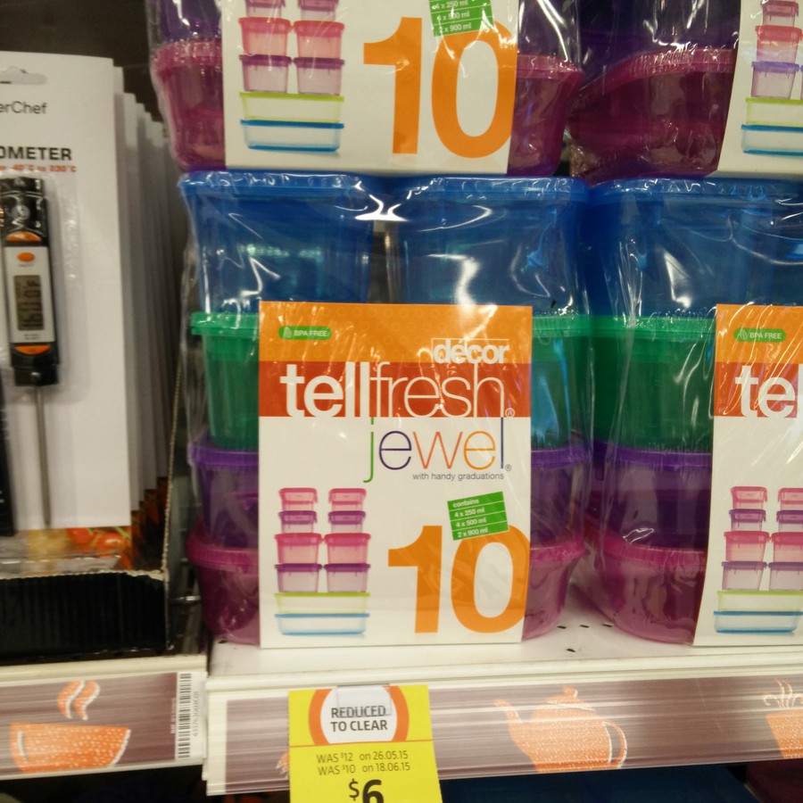 Decor Jewel 10 Pieces Containers for 6 at Coles OzBargain