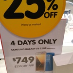 Samsung Galaxy S6s (32GB/64GB) for $749/ $849 and Note 4s for $697 @ Dick Smith Sydney CBD