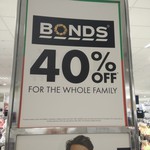 Bonds 40% off @ Myer
