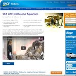 Melbourne Aquarium Tickets - ADULTS AT KIDS PRICES for RACV Members (Was $40.50 Now $17.60)
