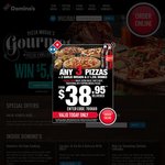 Domino's - 30% off Standard Menu Price Extra Value, Chef's and Traditional Range Pizzas - National
