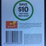 Save $10 off Your next shop when you spend $100@ Woolworths