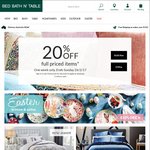 20% of All Full Priced Items @ Bed Bath N' Table