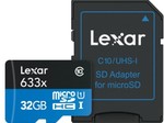 Lexar High-Speed MicroSDHC 32GB UHS-1 633x 95MB/s $25 (Free Shipping) @ Kogan/DS