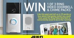 Win 1 of 3 Ring Video Doorbell & Ring Chime Prize Packs Worth $358 from JB Hi-Fi