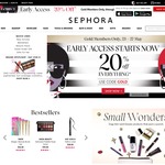 Sephora 20% off Everything - Gold and Black Members