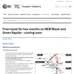 [ACT] Free Travel for Two Months on Black and Green Rapid Bus Routes from 9 October 