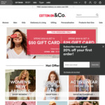 Cotton On - Spend $150/ $100 Online Get $50/ $25 Gift Card