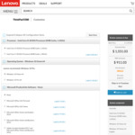 Lenovo ThinkPad E580 /15.6" FHD / 8GB /256GB SSD /8th Gen i5-8250U $911.03 (or $1243.74 for i7 & GPU Upgrade) Shipped @ Lenovo