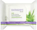 Swisspers Natural Aloe Face Wipes 25pk $2.49 (Was $4.99) @ Woolworths
