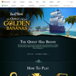 Win 4 Golden Bananas Worth £20,000 or 1 of 5 Sea of Thieves Coins Worth £300 from Microsoft 