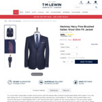 TM Lewin 100% Wool Slim Fit Suit $179.10 (with 10% Promo Code) RRP $749
