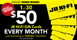 Win 1 of 30 $50 JB Hi-Fi Gift Cards from STACK