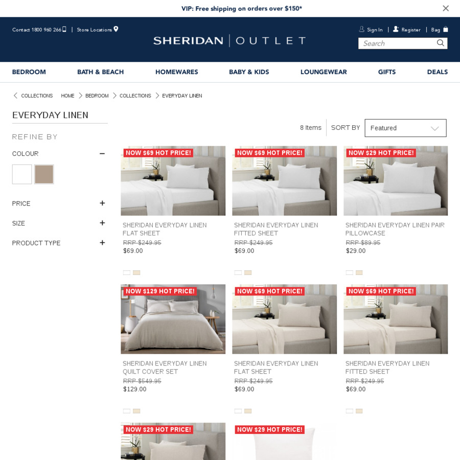 100% Linen Sheets Now $69 @ Sheridan Outlet + Free VIP Shipping on ...