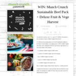 Win an Organic Beef Pack and Fruit & Vege Harvest Pack from Munch Crunch [Open to Residents in The Ballina - Brisbane Region]