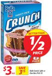 Bulla Crunch, Splits or Choc Bars Pk 8 - 10 $3 Save $3.15 @ Woolworths