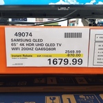 [VIC] Samsung QA65Q60R QLED 65" 4k HDR UHD 200hz $1679.99 @ Costco Ringwood (Membership Required)