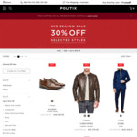 Mid Season Sale - 30% off Selected Styles* @ Politix