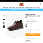 Rivers Calvary Leather Classic Lace-Up $34 (RRP$109) + Delivery @ Rivers