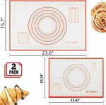 Reayou 2 Pack Silicone Pastry Baking Mat $10.19 + Delivery ($0 with Prime/ $39 Spend) @ Sparks Au via Amazon