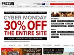 Pacsun - Cyber Monday 30% off The Entire Site (Orders $50 More) - $20 Flat Shipping to Australia