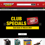 30% off RRP Storewide for Club Members @ Supercheap Auto