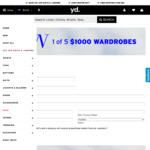 Win 1 of 5 $1,000 Wardrobes from yd.