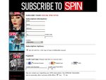 Spin Magazine - 1 Year Subscription for US $15. Normally US $40