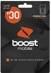 Boost Mobile $30 Prepaid SIM for $10 + Delivery @ Officeworks