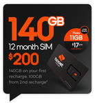 Boost Mobile 12-Month SIM $200/140GB for $150, $300/260GB for $224.40 (Activate before 4-07-2022) @ Oztechbiz