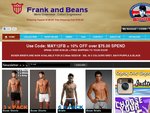 Frank and Beans Underwear Get a 30% or 20% or 10% Discount Depending How Much You Spend