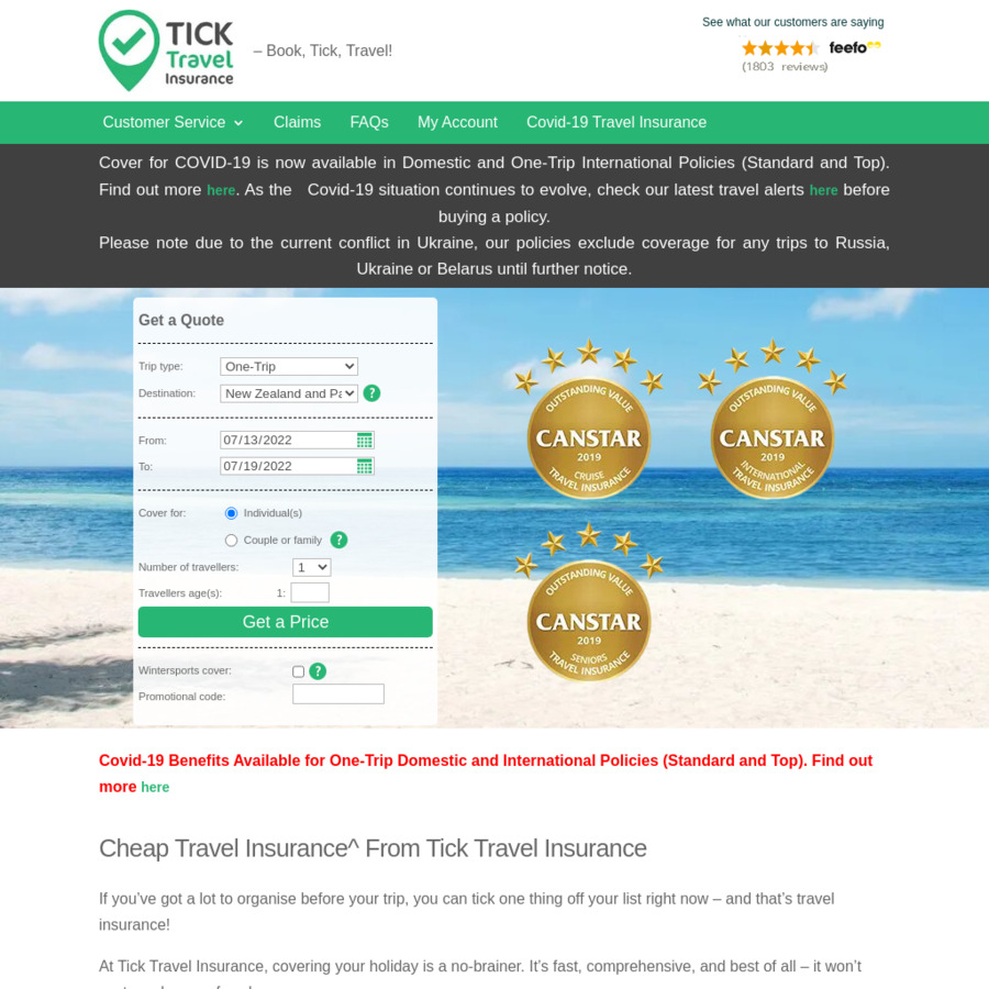 Does Tick Travel Insurance Cover Europe