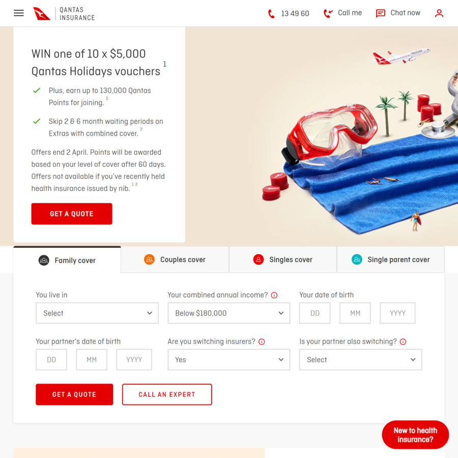 Earn Up To 130,000 Qantas Points, 2 & 6 Months Waiting Period Waiver ...