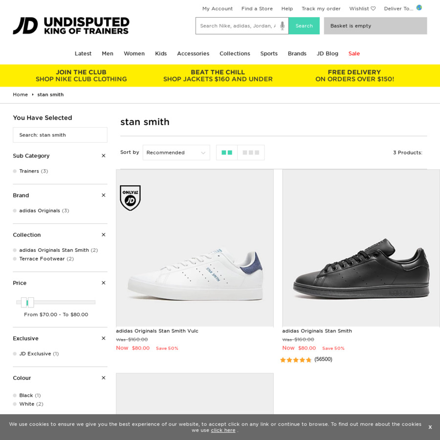 adidas Originals Stan Sneakers $70/$80 (Up to US Size 14) + $6 Delivery ($0 with Spend) @ JD Sports AU - OzBargain