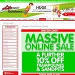 Lifespan Outdoors - EXTRA 10% OFF on Discounted Prices of SANDPITS and TRAMPOLINES