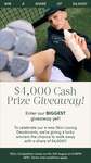 Win 1 of 4 Cash Prizes of $1,000 from Gem