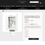 Vera Wang Wedgwood Chime Nouveau 16-Piece Cutlery Set $59 (Usually $299) + $9.95/$14.95 Delivery @ Royal Doulton Outlet