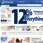 Vitacost 12% OFF Everything 12 Hours only
